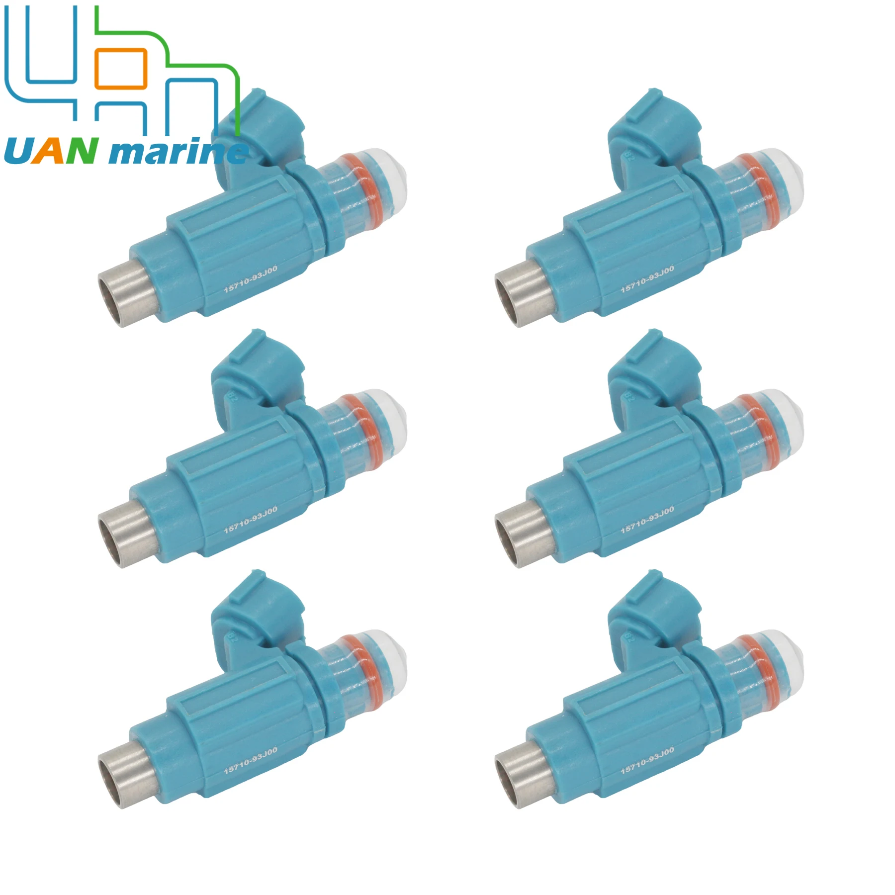 

6 Pcs Fuel Injector Assembly Replacement Fits for Suzuki 4-str 200HP 225HP 250HP Boat Outboard Motor 15710-93J00 1571093J00