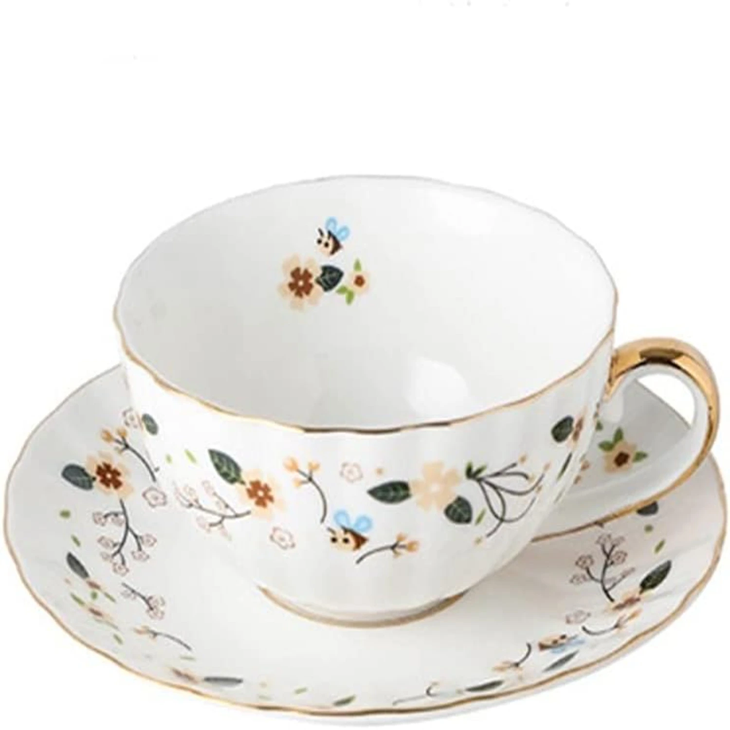 Morning Routine or Elegant Afternoon Tea Party - Sophisticated Gift for Friends and Family - High-Quality Porcelain Material - B