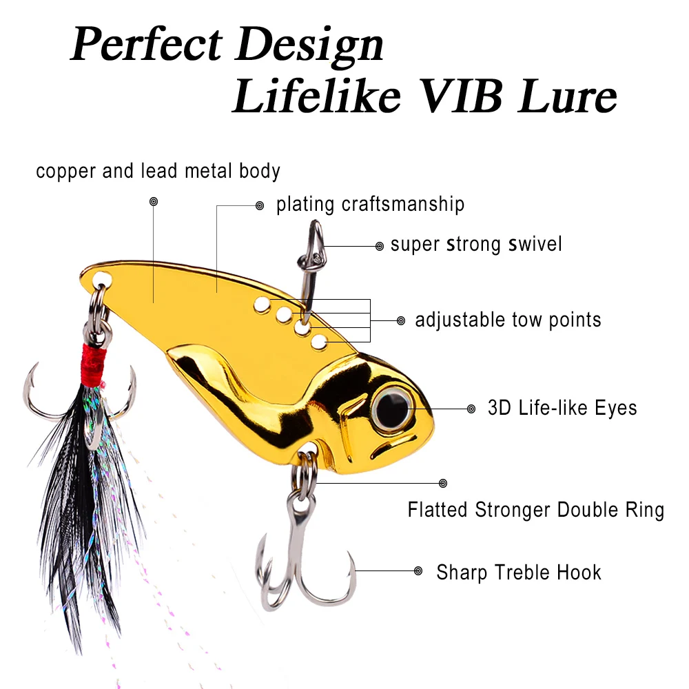 Cuchara metálica VIB Proberos para lubina – Jig plateado y dorado