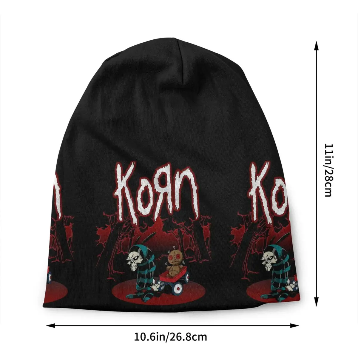 Custom Kornse Rock Roll Bonnet Hats Fashion Knitted Hat For Women Men Winter Warm Heavy Metal Music Band Skullies Beanies Caps