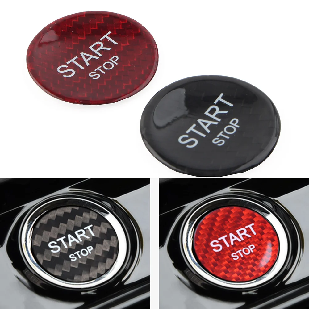 Black/Red Car Engine Start Stop Button Cover For Peugeot 408 308S 508 For Citroen C4L DS5