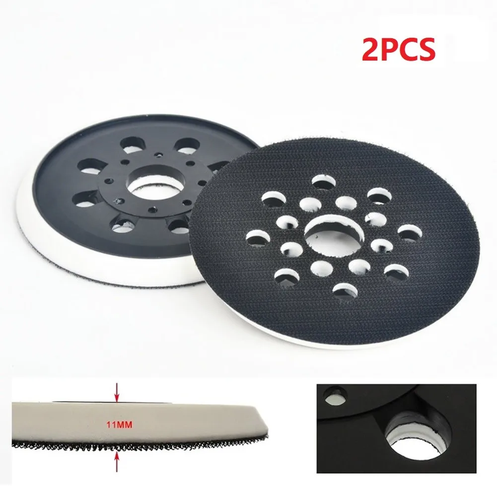 

2pcs Backing Pad 125mm Sanding Pad Hook And Loop For GEX125-1AE PEX220 8 Holes Hook And Loop Sanding Pads Sander Abrasive Tools