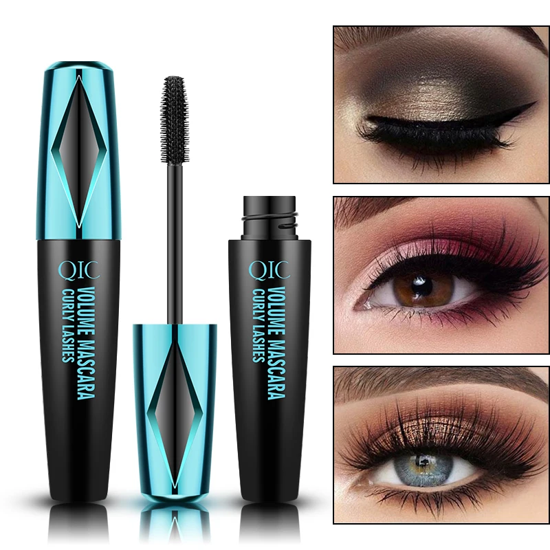 QIC 3D มาสคาร่ายาวสีดํา Lash Eyelash EXTENSION Eye Lashes แปรงแต่งหน้าความงามมาสคาร่าติดทนนาน