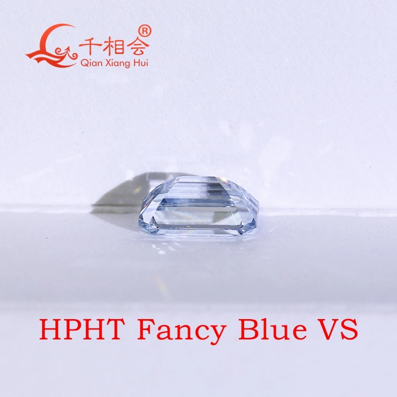 

Fancy Blue HPHT Lab-Grown Diamond 0.8-1ct Emerald Cut VS Clarity GEMID Certified for Elegant Jewelry Designs