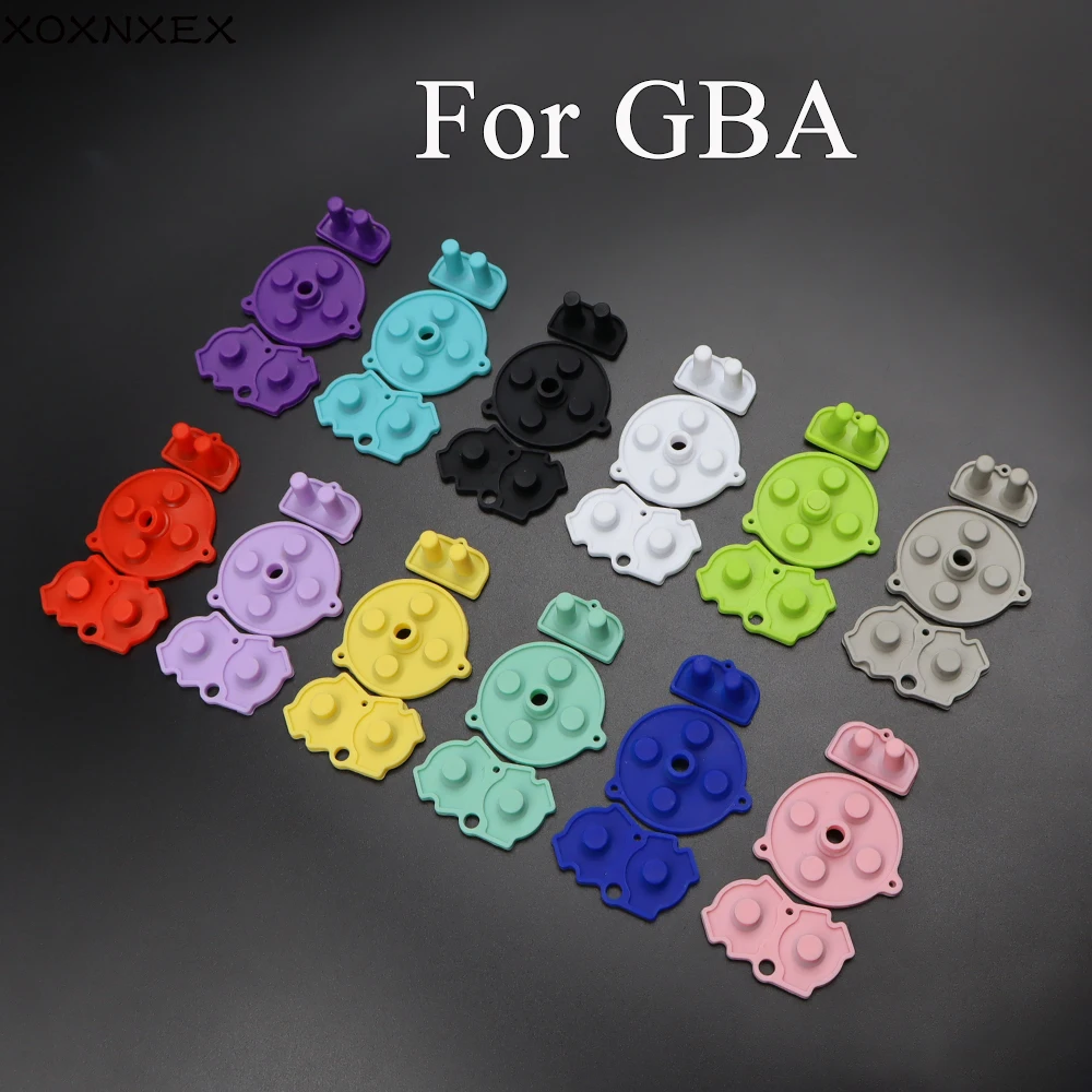 1 Juego de almohadillas conductoras de botón de goma GBA para teclado Game Boy Advance A-B d-pad botones de selección de inicio almohadillas conductoras