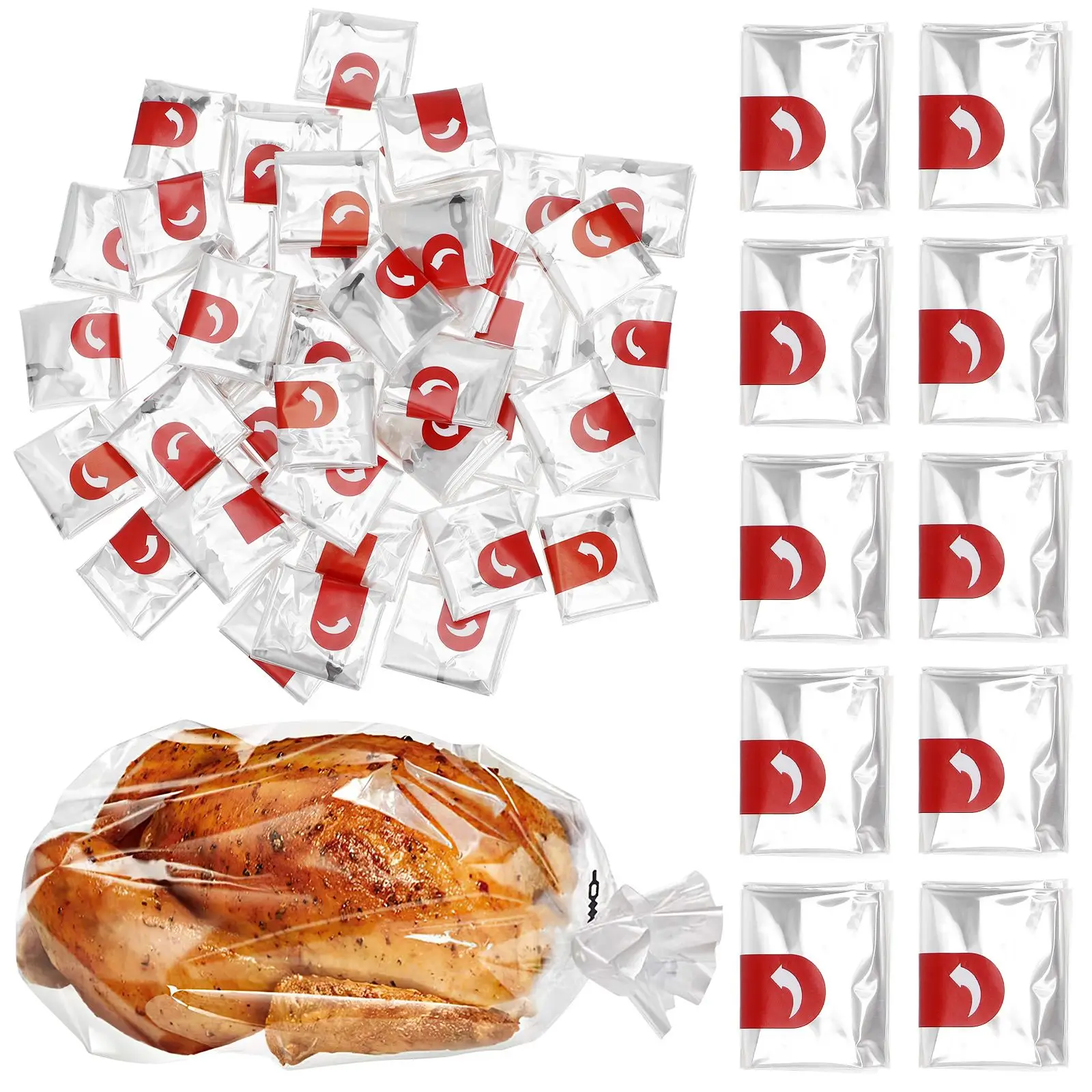 50 pezzi sacchetto per arrosto sacchetti per forno a microonde sacchetto per arrostire tacchino forno resistente al calore grigliare sacchetti di formaggio alla griglia per cucinare