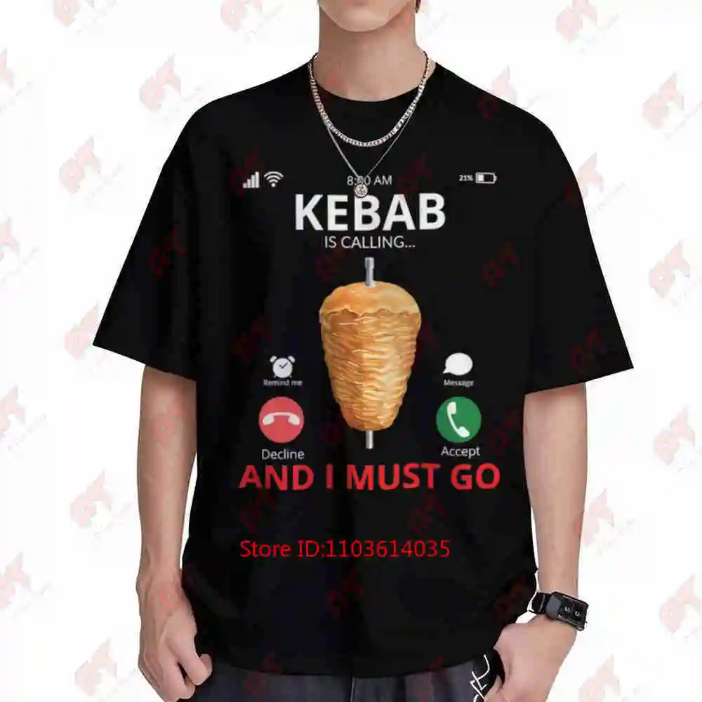 Doner Kebab Shop Icons Short Sleeve Tee 100% Cotton T-Shirt