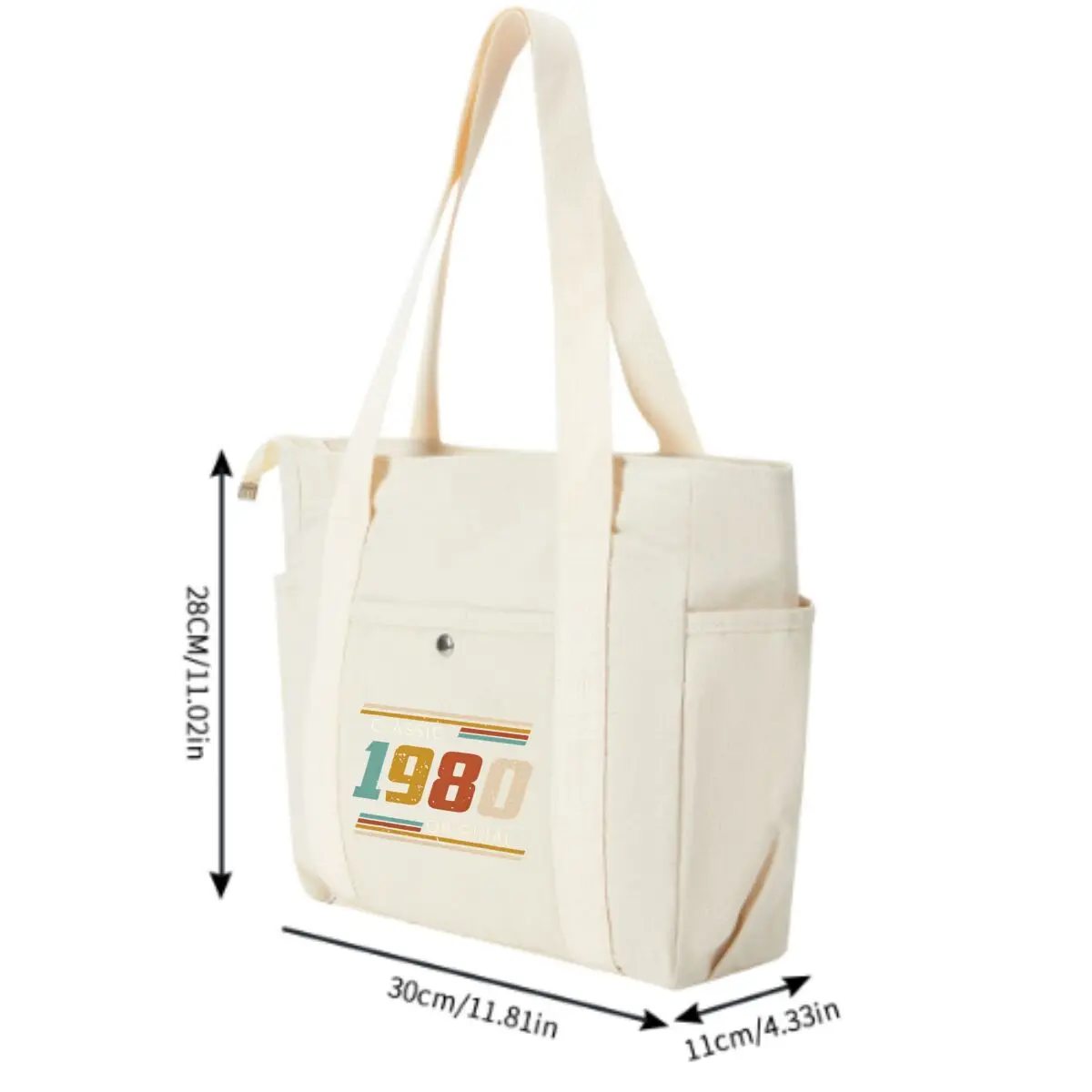 'Classic' 1980 Original Design Practical Canvas Bag Student Shopping Tote