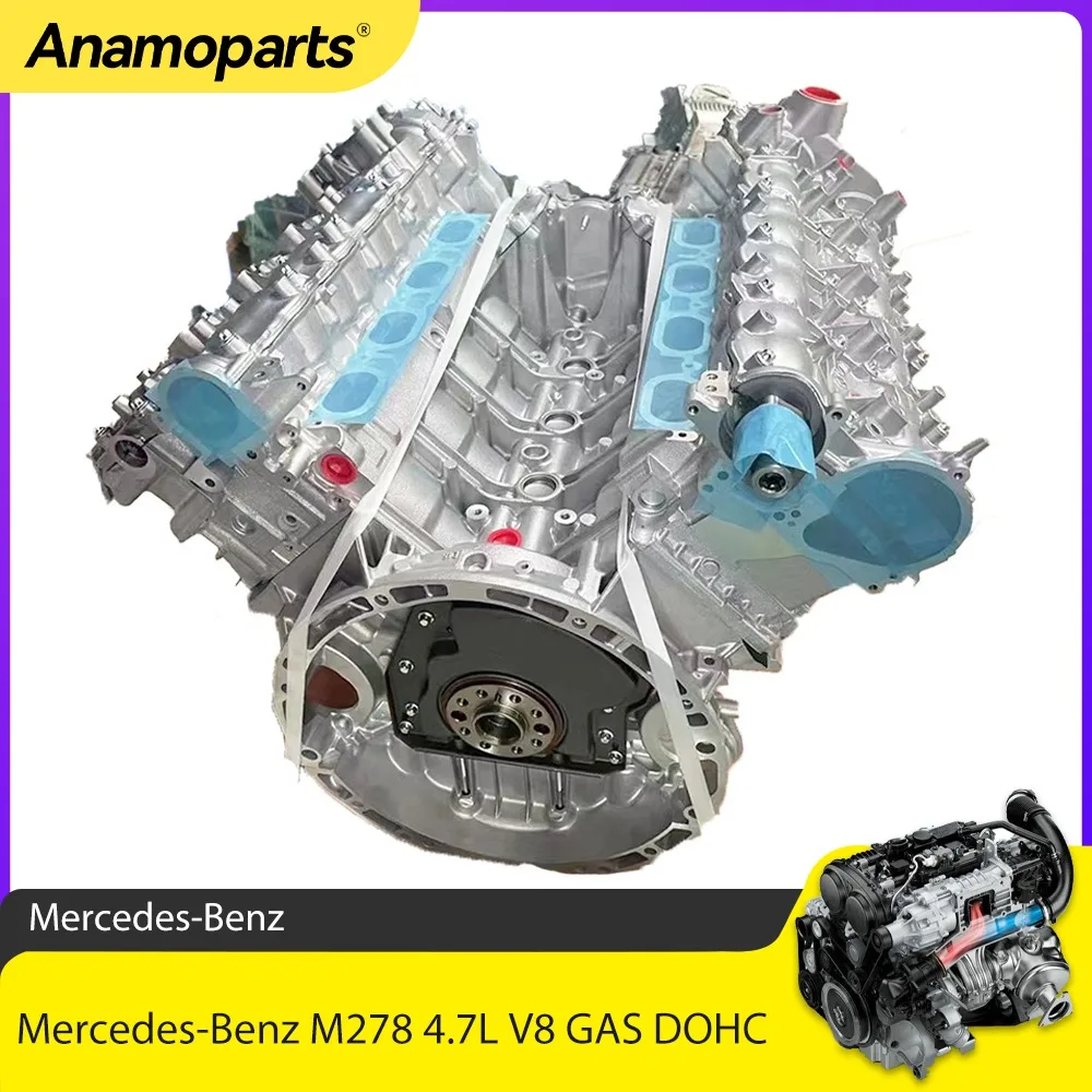 Engine Long Cylinder Block Assembly Fit 4.7 L For Mercedes-Benz GLS550 S500 W221 W222 W166 M278.928 M278.932 4.7L V8 GAS DOHC