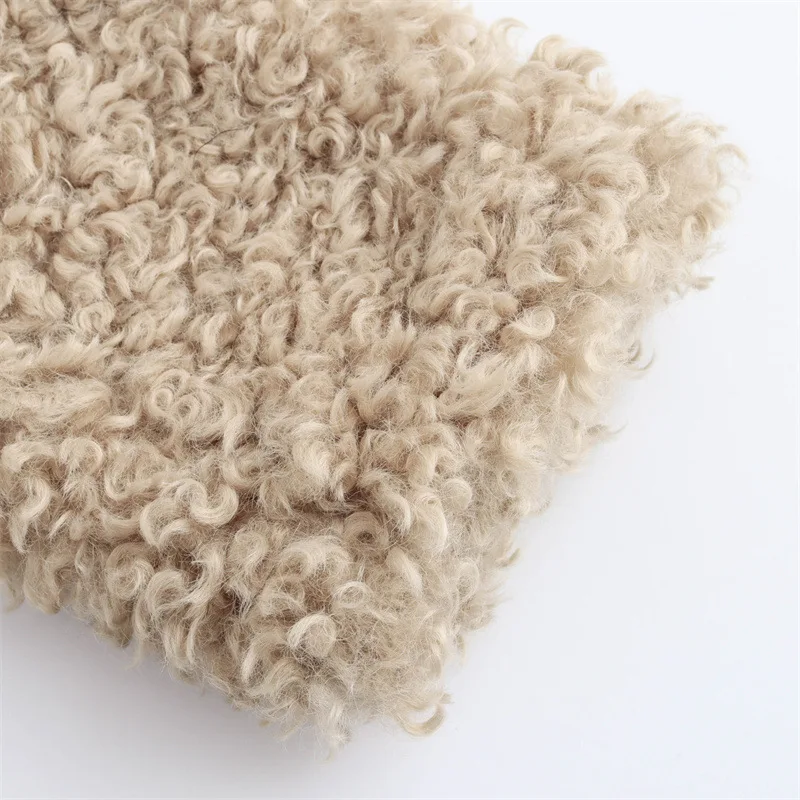 Women's Jacket Flip Collar Long Sleeve Versatile Rope Buckle Solid Color Winter New Style Coat