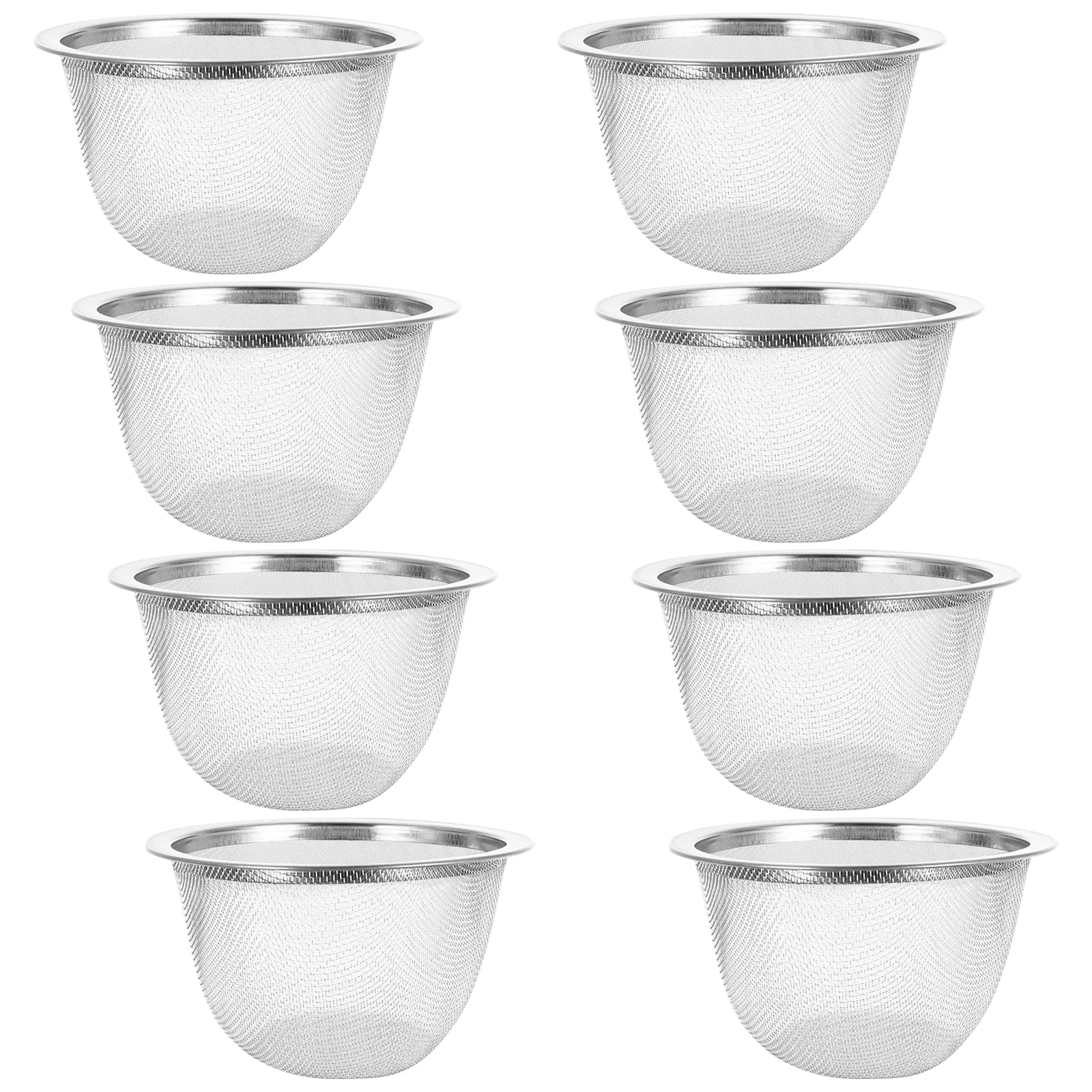 

8Pcs Stainless Steel Tea Filter Diameter 7.6cm X Height 5Cm Modern Reusable Infuser for Loose Leaf Herbs Spices Fine Mesh