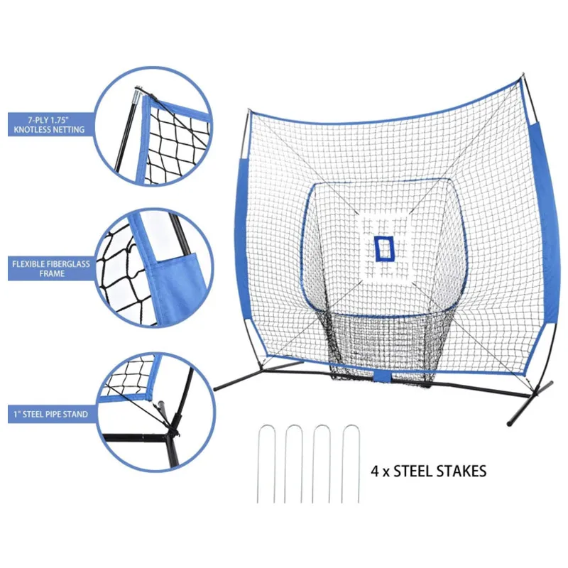 Manufacturers supply customizable 7 * 7 foot baseball net