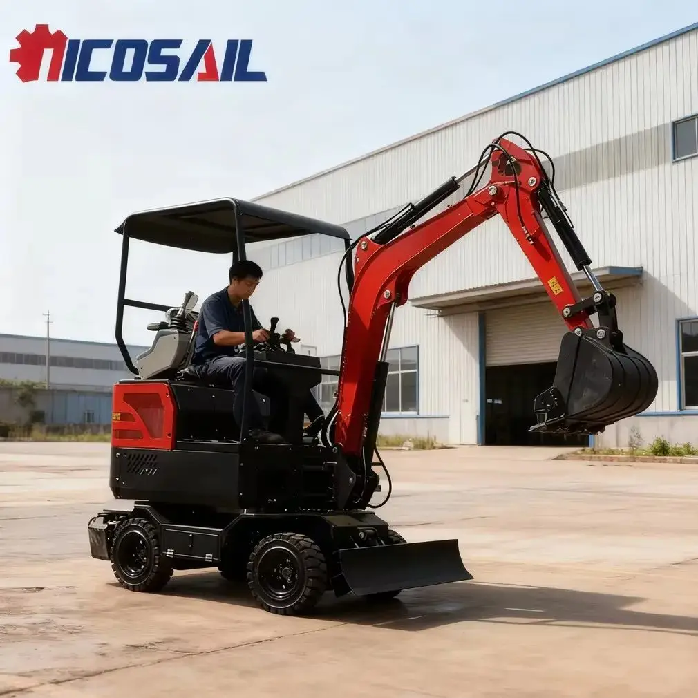 

CE certified excavator, wheel excavator, 2-ton small excavator, earthworks wheel excavator, wheel excavator