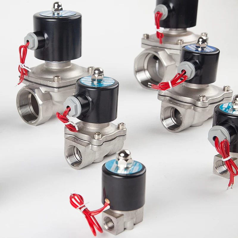 

1/2“ 3/4” 1“ 1-1/4” 2" Normally closed Water Solenoid Valves 380V 110V 220V 12V 24V 2-Wire Stainless Steel Solenoid Valve
