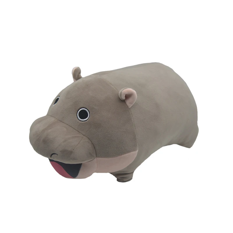 Moo Deng, muñeco de peluche de hipopótamo, lindo muñeco de hipopótamo pigmoso, cerdo hinchable, muñeco de juguete de peluche de tamaño mediano