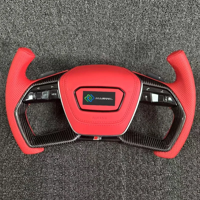 

Steering wheel Red Napa leather carbon fiber for Audi A3 A4 A5 A6 steering wheel
