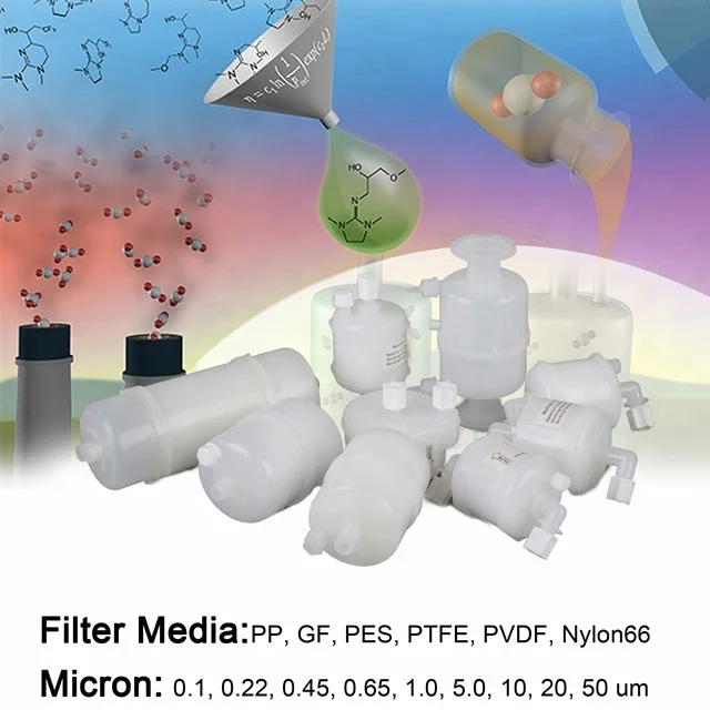 Independent Ready to Use Disposable Units Pre-Filtration 0.1 Micron 0.22 Micron PES Cartridge Filters