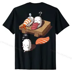 Funny Japanese Nigiri Sushi Sleepwalking T-Shirt Tops & Tees Fitted Simple Style Cotton Men Top T-shirts Design