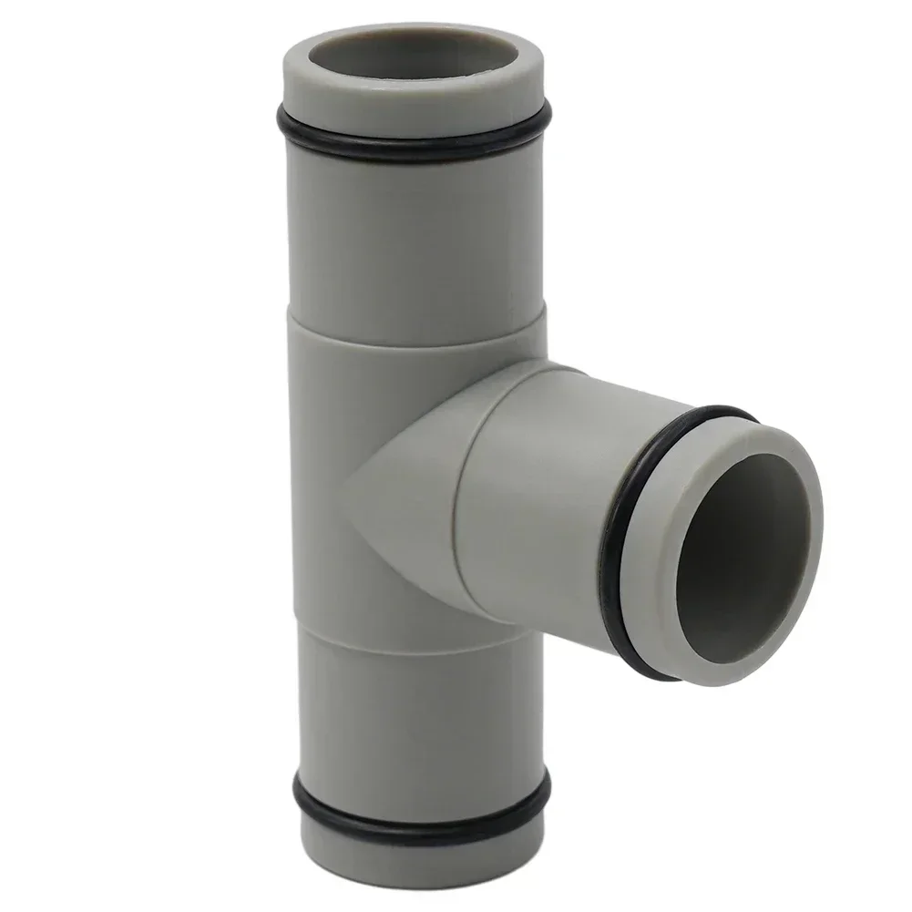 Swimming Pool Pump Hose Extension Adapter Hose Adapter With Rubber O-rings 1.25in Tee T-joint Hose Adapter Replacement T Type