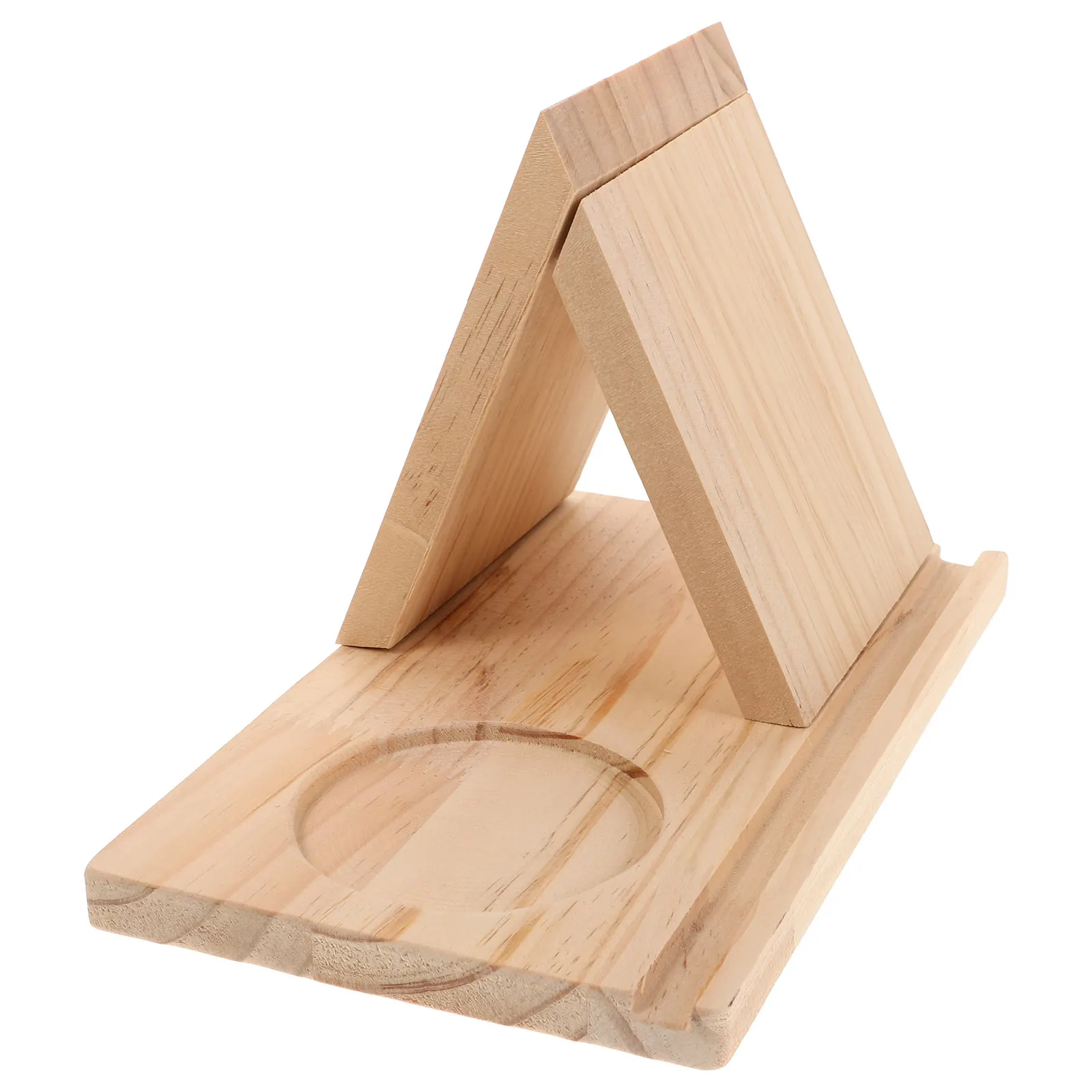 Triangle Wooden Book Stand for Reading Cookbook Sheet Music Document Holder Sleek Portable Book Holder Stand for Students