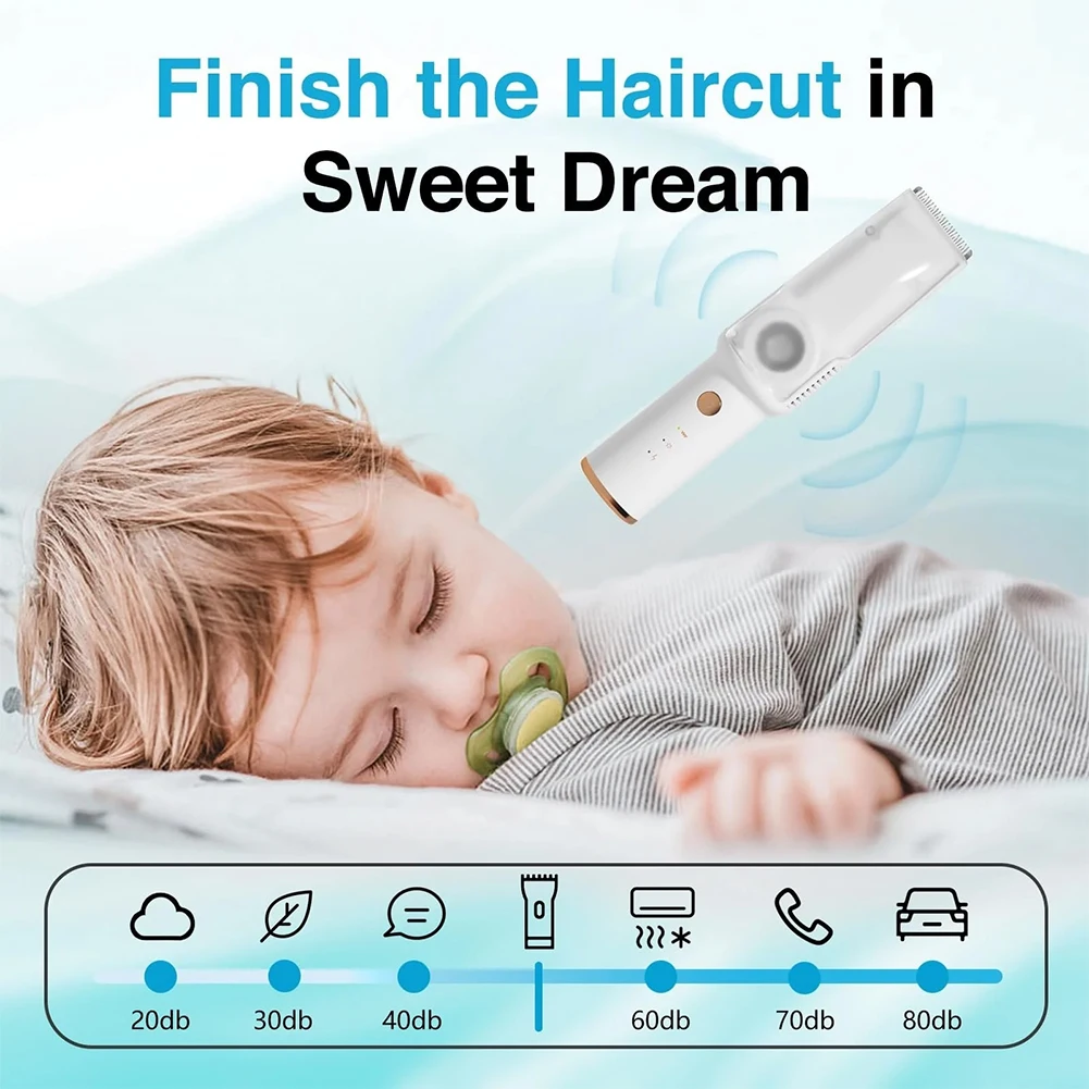 Quiet Baby Hair Clipper Electric USB Rechargeable Hair Trimmer for Children Grooming Haircut Machine Universal Baby Hair Clipper