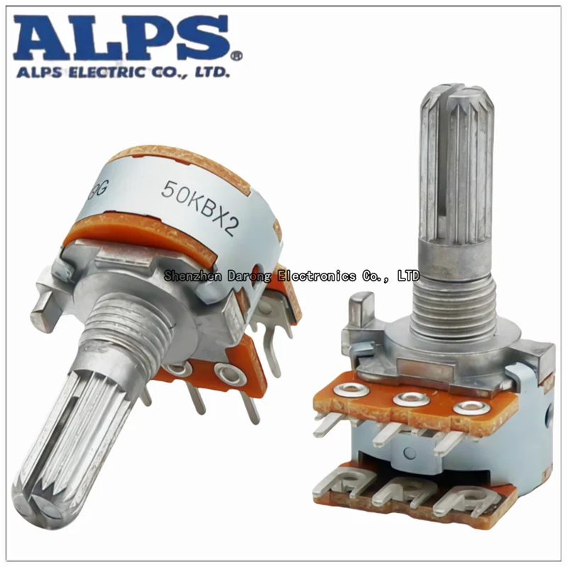 Japanse geïmporteerde ALPS audio eindversterker dubbele zes-pins potentiometer voor audio volume: A50K, B50K, B100K