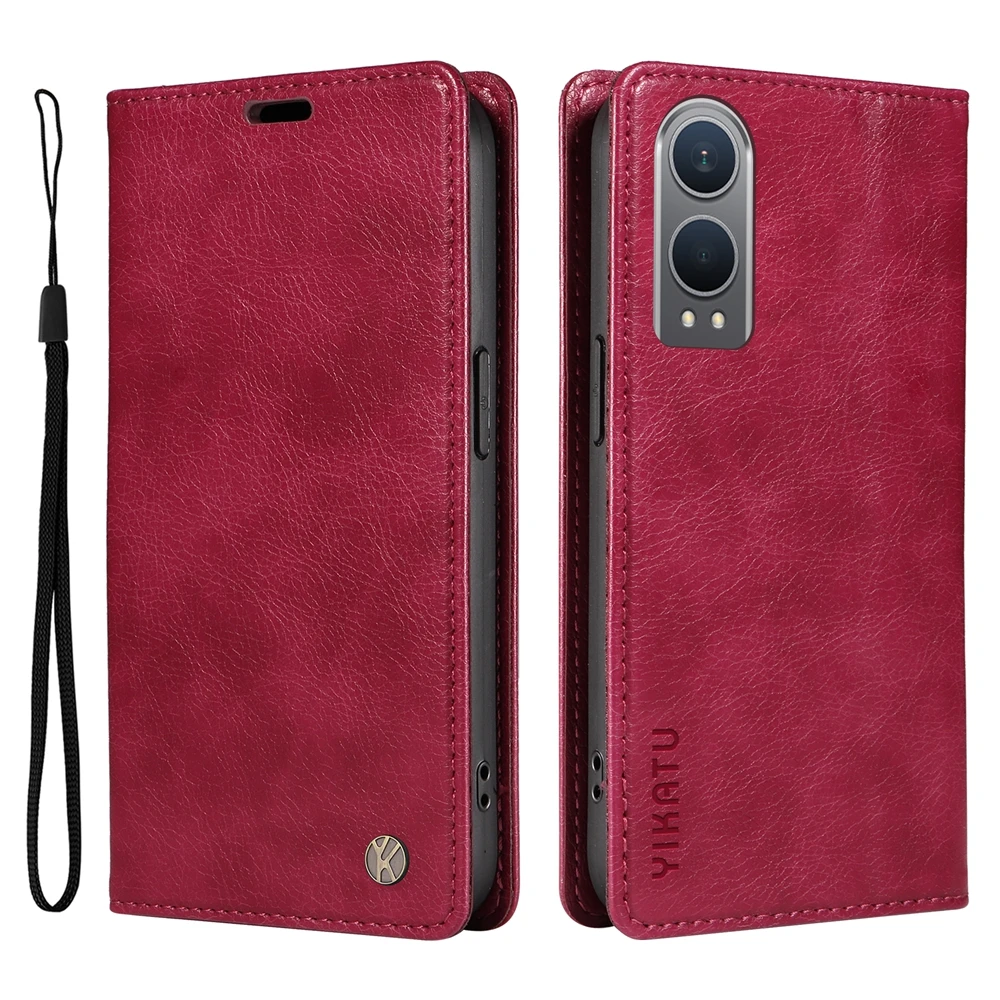 محفظة جلدية مغناطيسية غطاء الوجه لهاتف OnePlus 12 12R 13 13R 13T Nord 4 5 CE4 CE5 Lite ACE 3 4 5 |   حافظة ليتشي ستريا الفاخرة