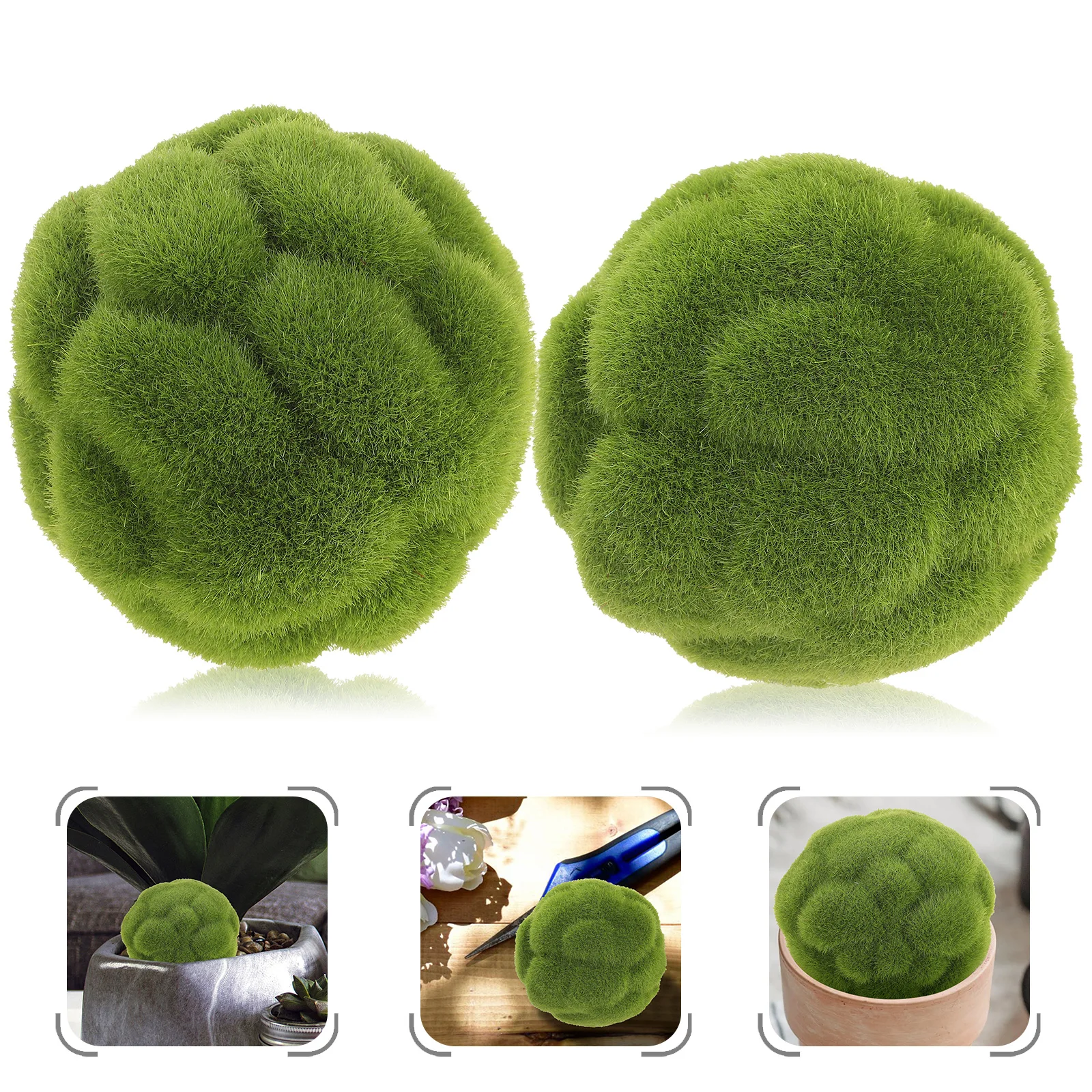 2 pezzi di palline simulate Sfera decorativa al tocco naturale per soggiorno Camera da letto Sala da pranzo Decor Ciotola Vaso di riempimento Matrimonio