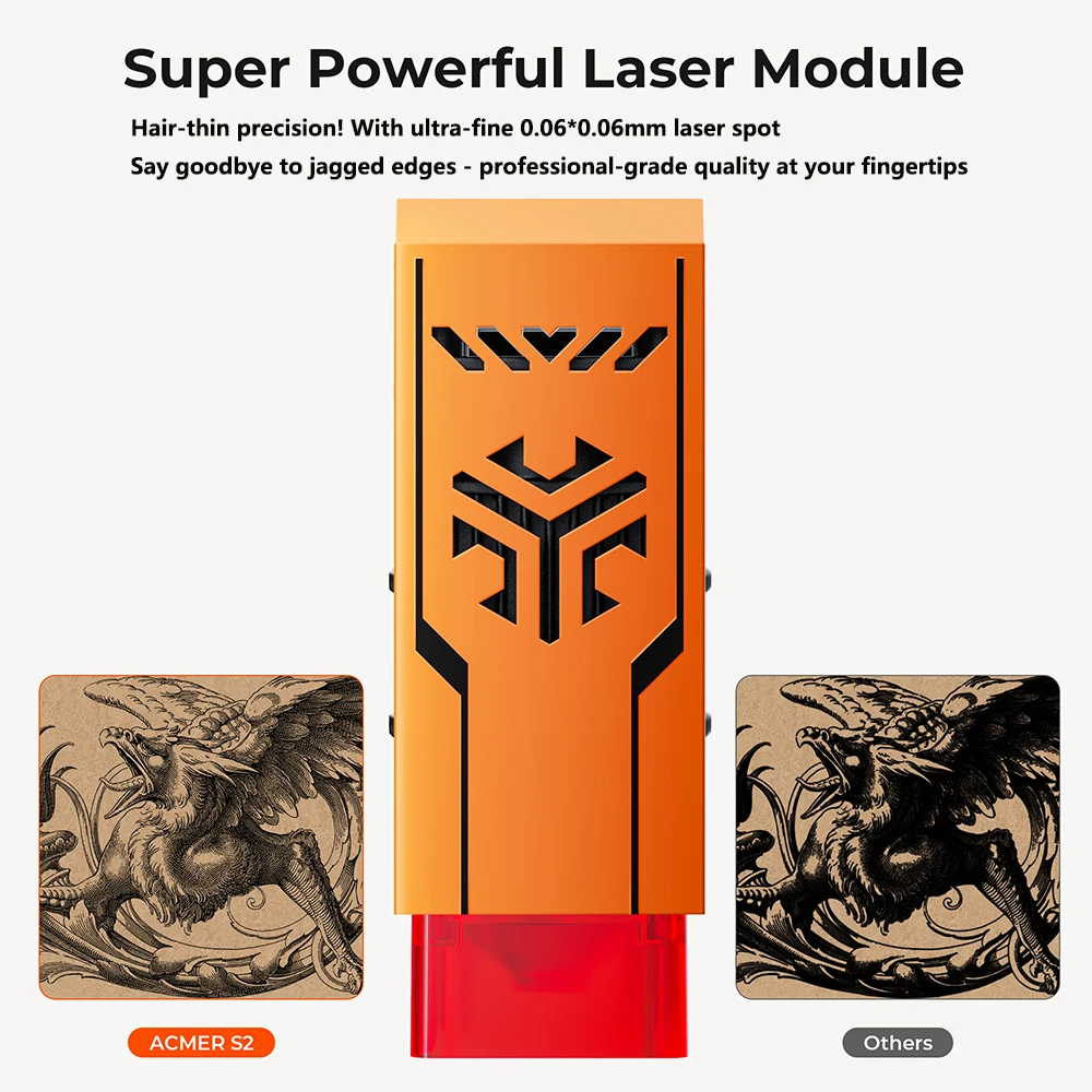 ACMER S2 12W 7W 4W Incisore laser Aggiornabile Macchina da taglio fai da te Area di lavoro 300 * 300mm per metallo laccato in legno inciso