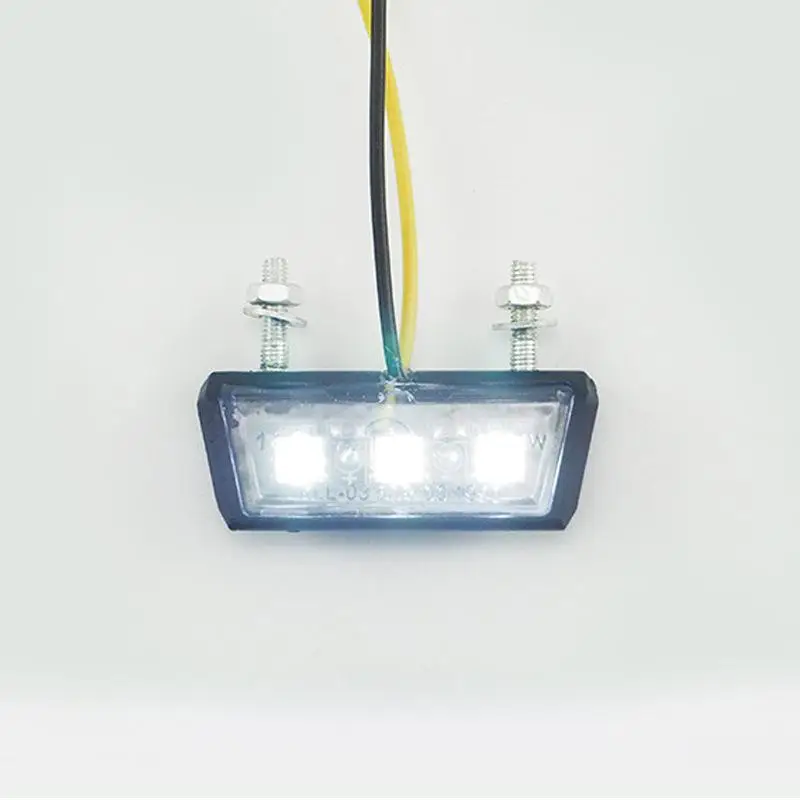 1 قطعة 12 فولت مصباح ليد مقاوم للماء دراجة نارية ضوء الترخيص دراجة نارية لوحة ترخيص الضوء الخلفي الذيل #5