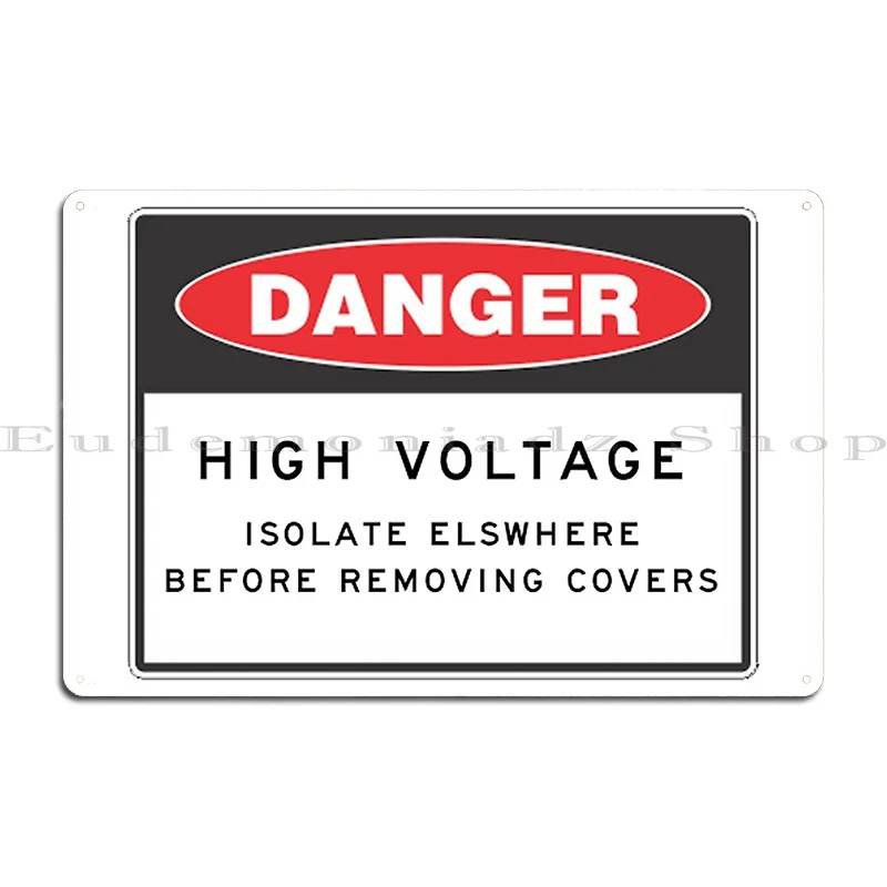 Danger High Voltage Sign Ppleater Metal Sign Design Living Room Club Customize Rusty Tin Sign Poster
