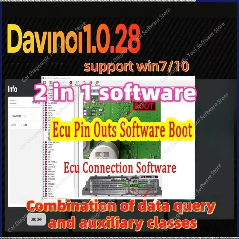 

Коллекция схем разъемов ECU, версия Davinci 1.0.28, пользующаяся большим спросом, с поддержкой программного обеспечения для Win 7/10/11, работает с KESS/KTAG 3, продается с неограниченным количеством ключей-генераторов.