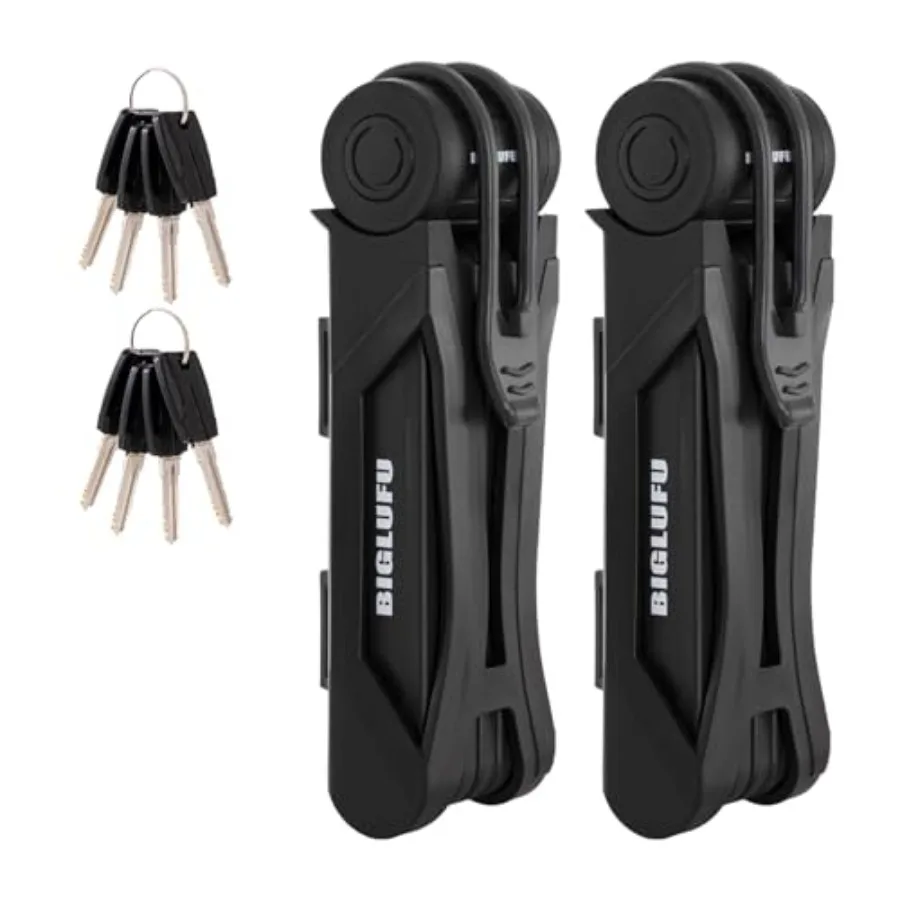 

Прочный складной замок для велосипедов, скутеров и мотоциклов с 4 ключами и кронштейном для крепления, износостойкий цепной замок из легированной стали.