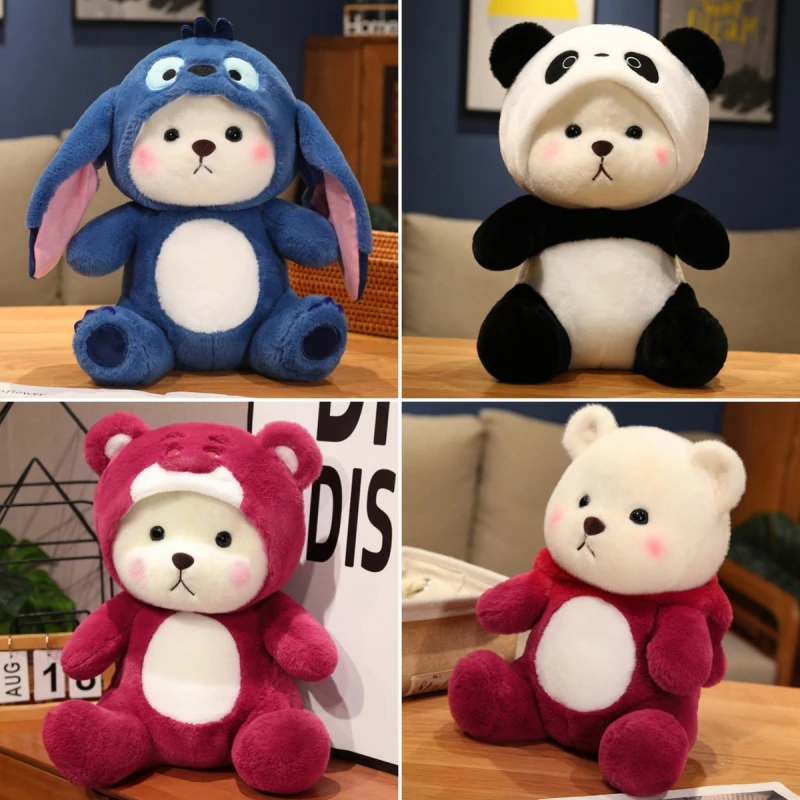 Peluche de oso de Lina transformable Kawaii para niños, muñeco de peluche suave, oso de eddytales, el mejor regalo de cumpleaños, decoración del