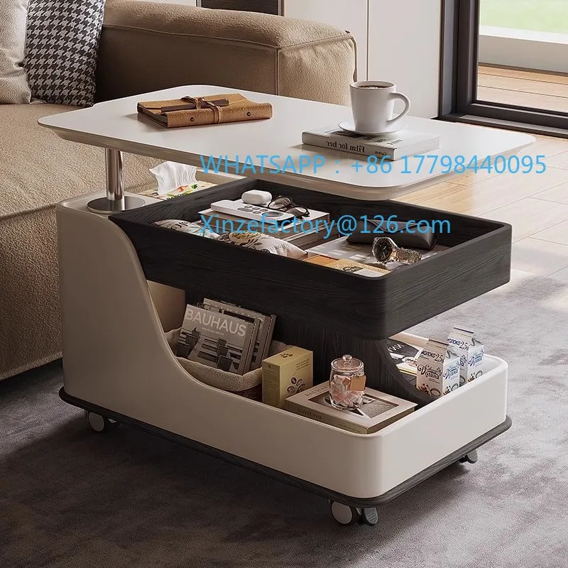 طاولة جانبية متحركة متعددة الوظائف قابلة للتخصيص، عربة رفع طاولة القهوة، غرفة المعيشة، شقة منزلية صغيرة، طاولة شاي Creati #4