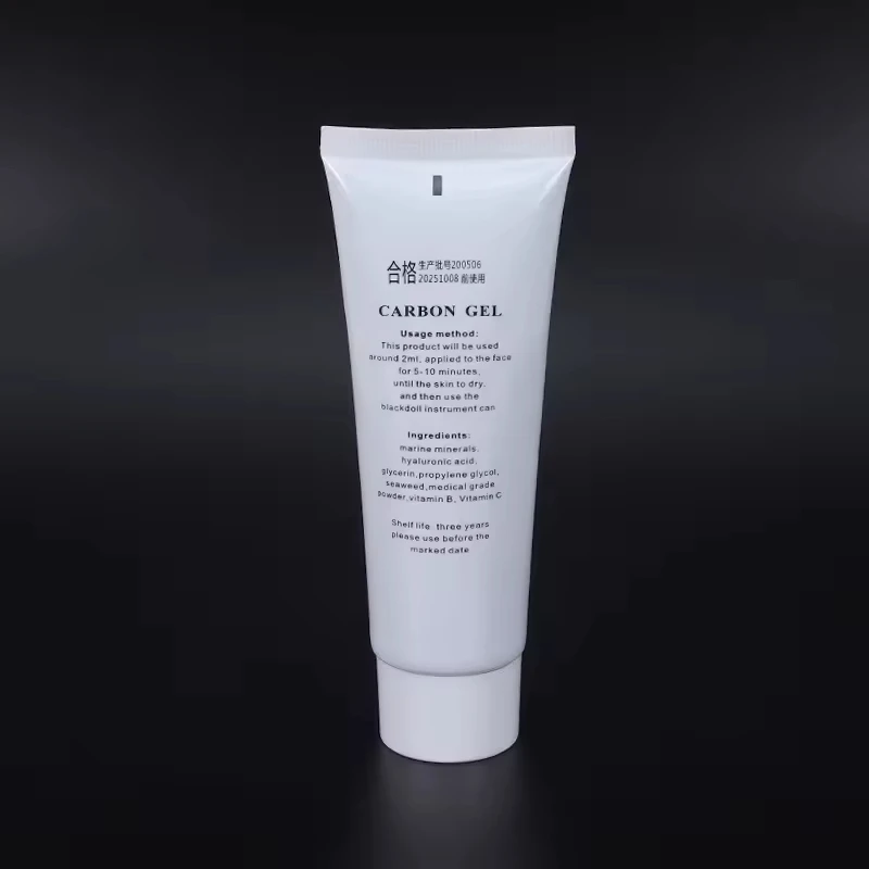 Crema de carbono para la piel de la muñeca negra, Gel de carbono para el tratamiento láser ND Yag, rejuvenecimiento de la piel, 80ML