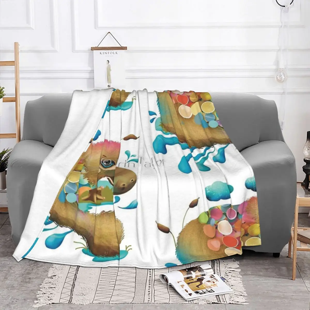 Spangled Platypus Four Seasons Universal Blanket Office Can Be Laid Father's Day Gift