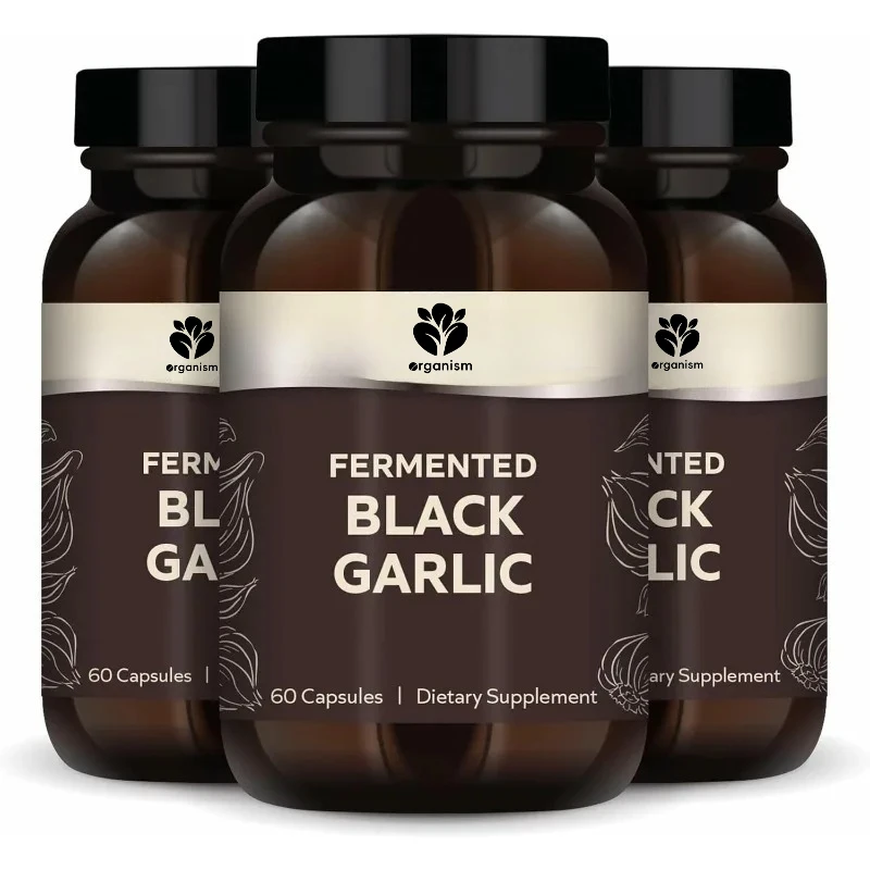 

Натуральный черный чеснок 60 капсул, пищевая добавка, поддерживает здоровье иммунитета, без ГМО.