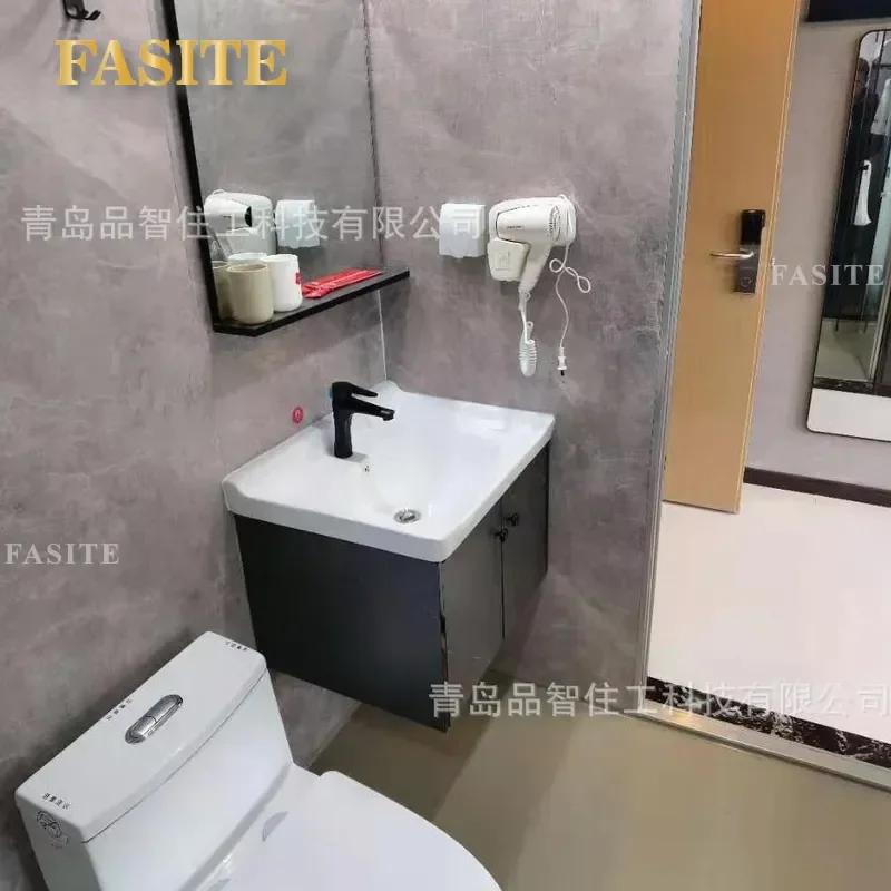 For Integrated Bathroom  Shower Room BU1420 Waterproof Modular Bath Cabin Easy Installation Compact Design for Home Hotel