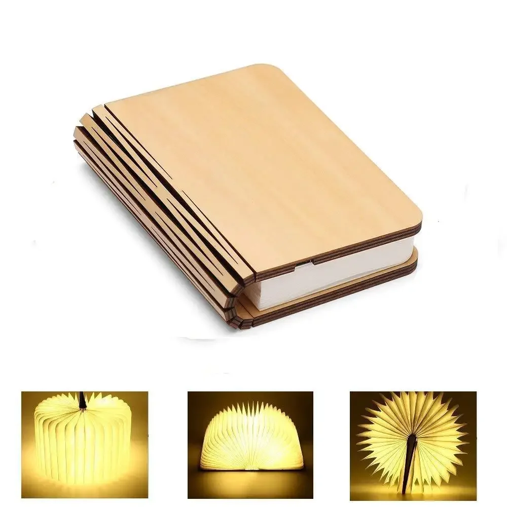 Imagem -05 - Criativo Folding Book Light Página Popular Flipping Folding Book Cama Cabelo Luz Atmosfera Presente Cultural