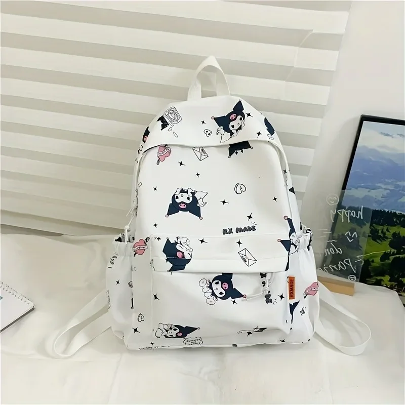 Sanrio Kuromi Cute Cartoon Purple Yellow High Capacity Backpack Stylish Casual School Girl Student Backpack Kawaii Backpack New