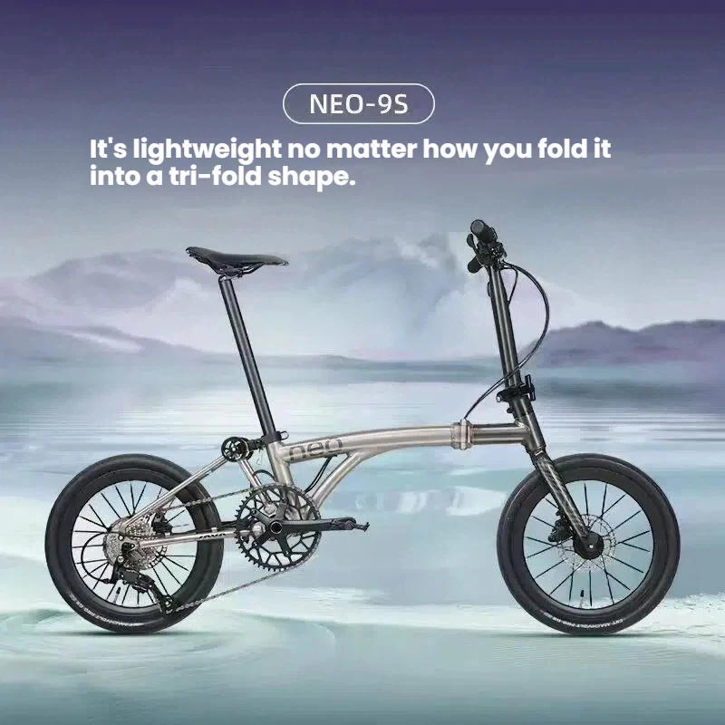 

For / Lightweight Aluminum Alloy Three Fold Folding Bike With 9 Speed Transmission For Adult Urban Commuting And Daily Outdoor R