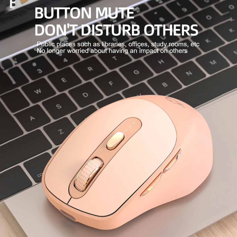 Wireless Mouse With Battery Display Portable Cordless Quiet Mouse Birthday Anniversary Gift