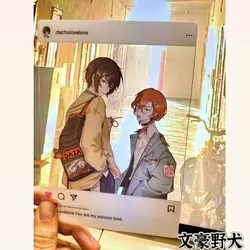 Bungo Stray Dogs Acrylic Card Dazai Osamu Nakahara Chuuya Transparent Cards Group Photo Card Collection Shooting Prop Cute Gift