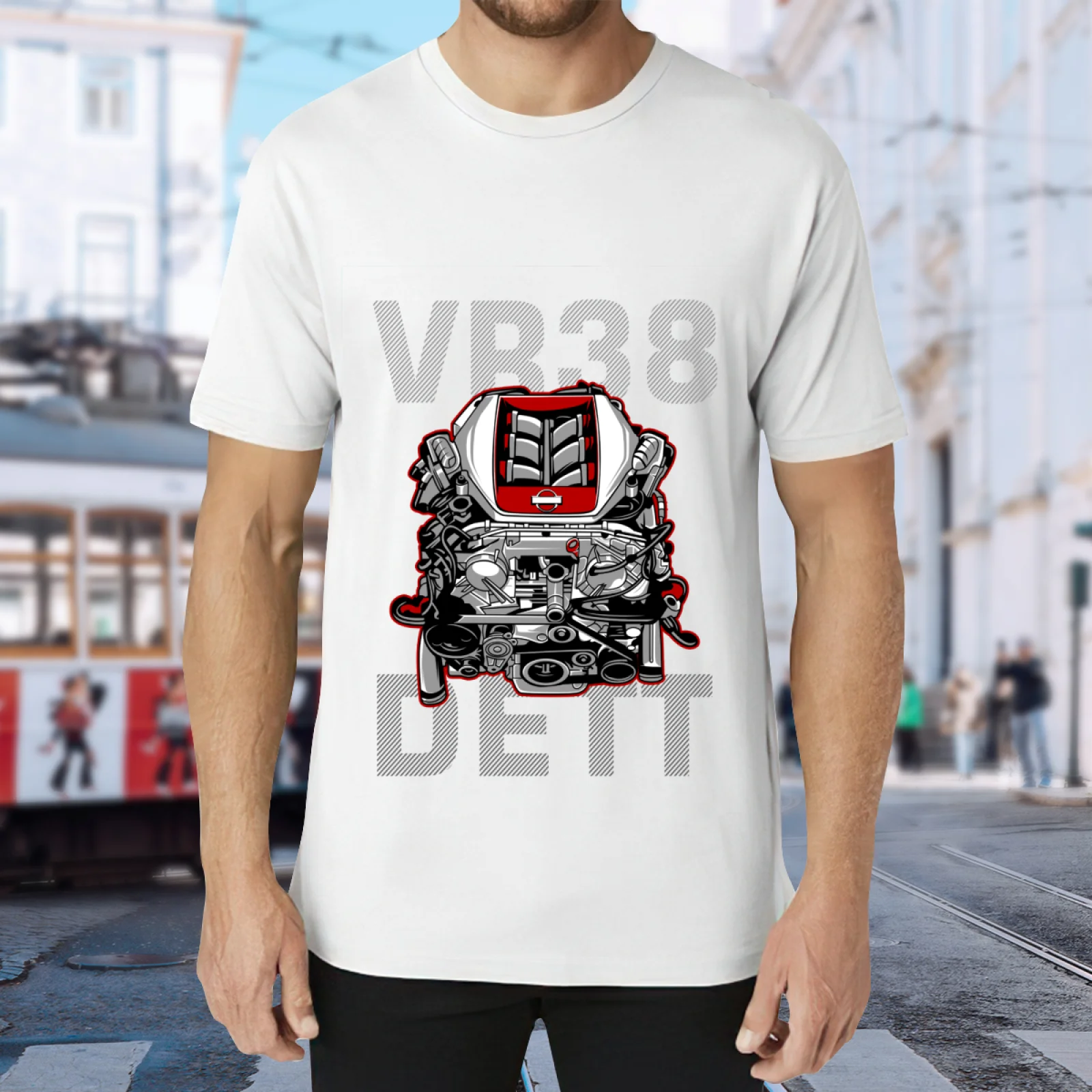 VR38DETT Twin Turbo Engine T-Shirt Mechanic Car Enthusiast Streetwear