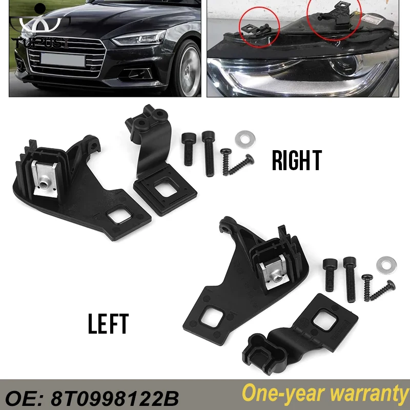 

Headlight Repair Kit Headlight Bracket Holder For Audi A4L B8.5 A4 S4 A5 S5 RS5 2013-2017 8T0998122B 8T0998121B