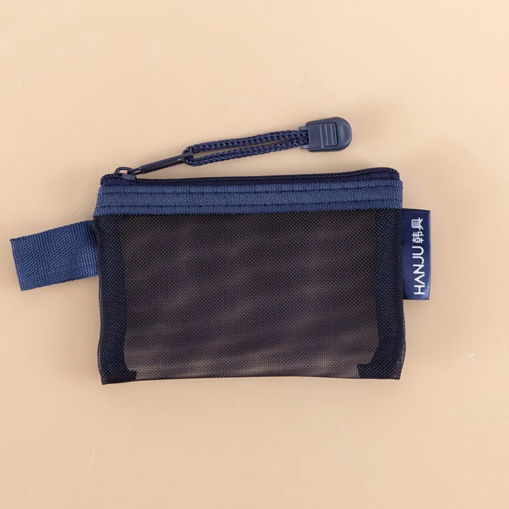 New Mesh Fabric Travel Grid Bag Mini Nylon Mesh Toiletry Bag Triangle Mesh Wallet view 5