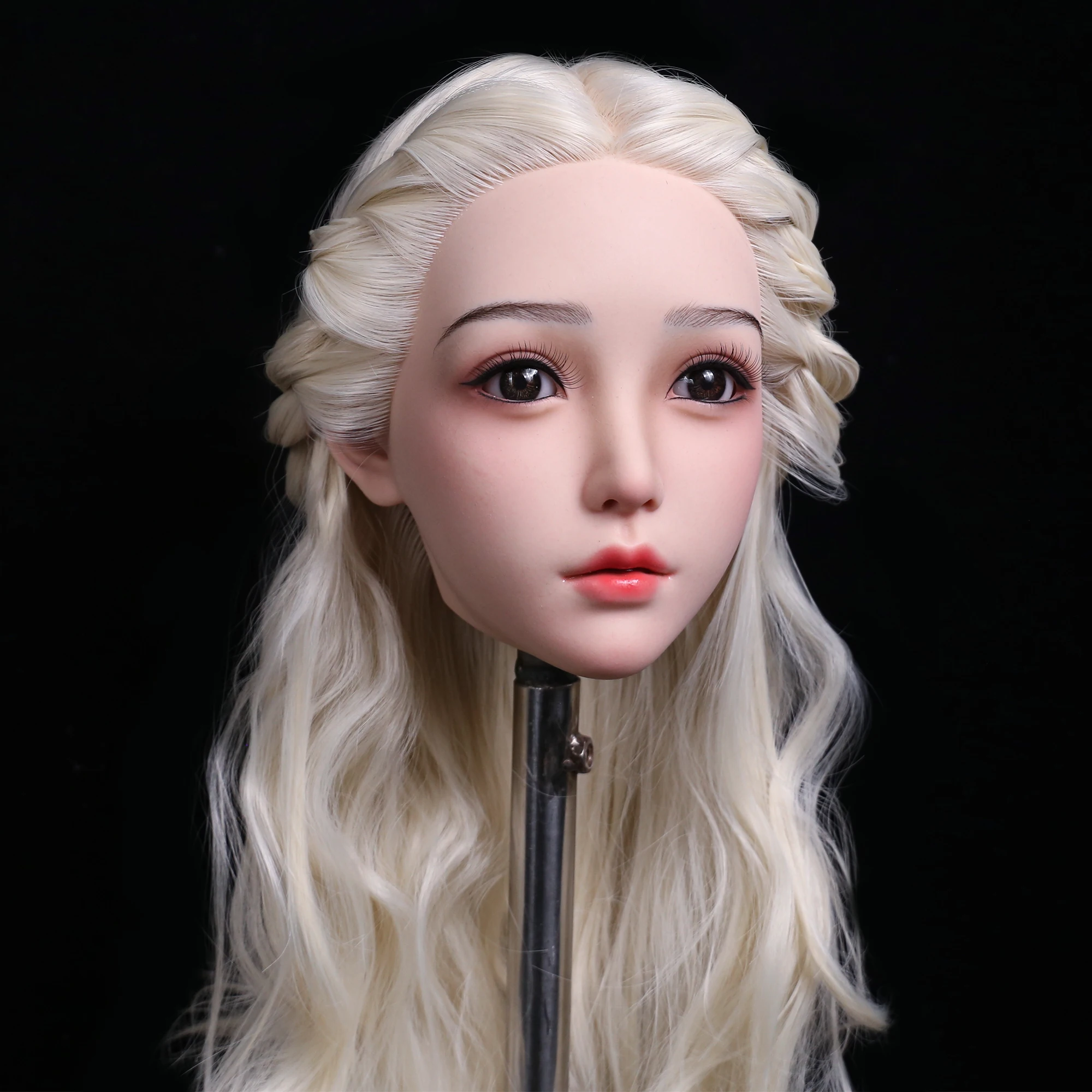 New silicone headband with beautiful makeup, M16 threaded interface, hair transplant, suitable for collection without a stand