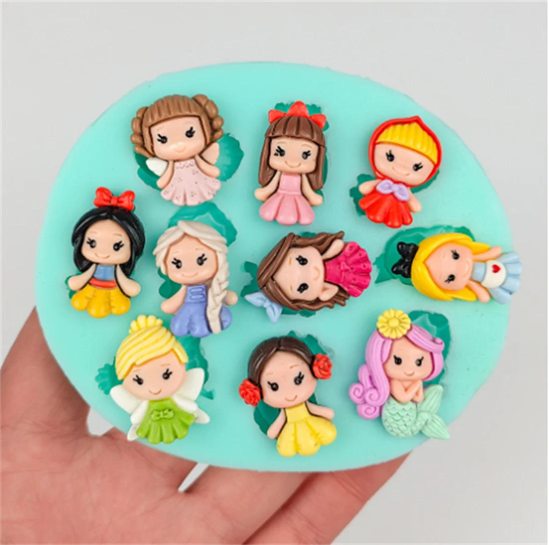 Mini Princess 2D Angle Elf Silicone Mold Human Body Forms For Candle Fondant Cake Plaster DIY Handmade Decoration Craft Tool