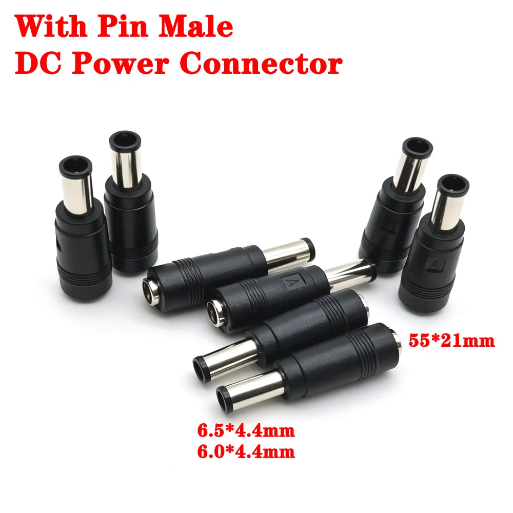 5.5 x 2.1mm female to 6.0 6.5 x4.4mm Male DC Power Aadpter For Laptop For Balance Scooter Charging DC Jack 5521 Connector Plug ﻿